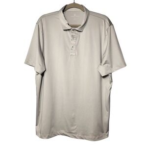 Grayson & Dunn Mens XL Golf Polo Shirt Short Sleeve Light Gray Performance Sport